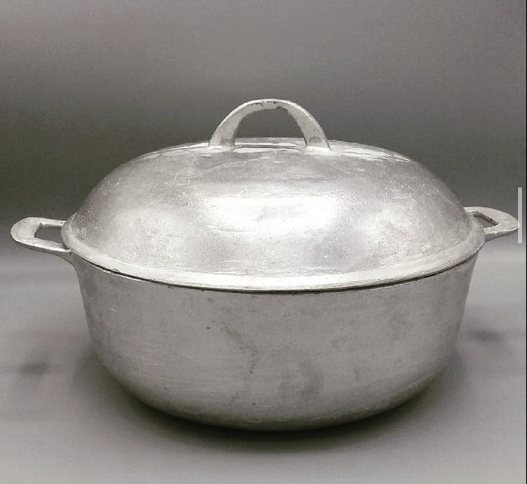 Cast Aluminum Cooking Pot - Silver